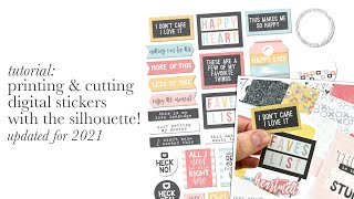 Hybrid Tutorial | Printing and Cutting Stickers In Silhouette Studio *UPDATED for 2021*