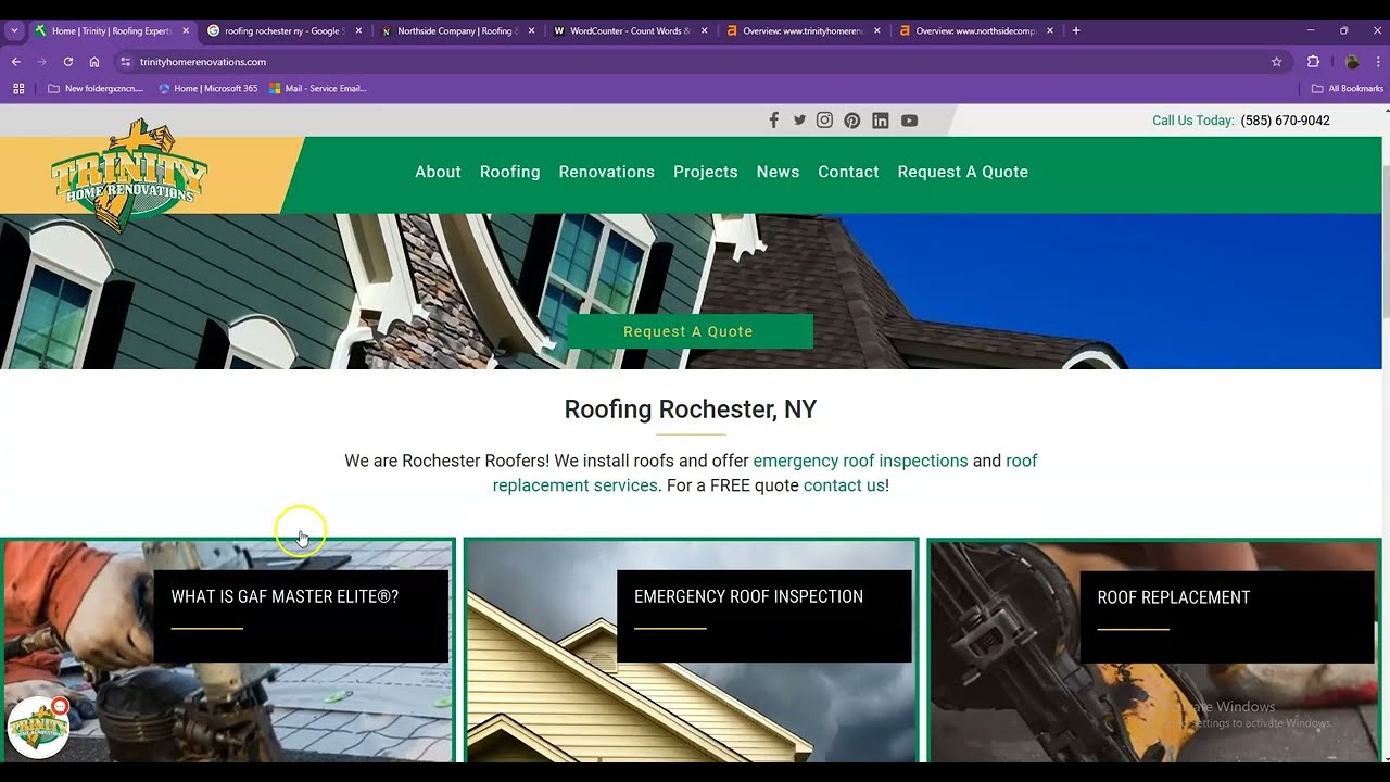 Website Analysis Video for Trinity Home Renovations
