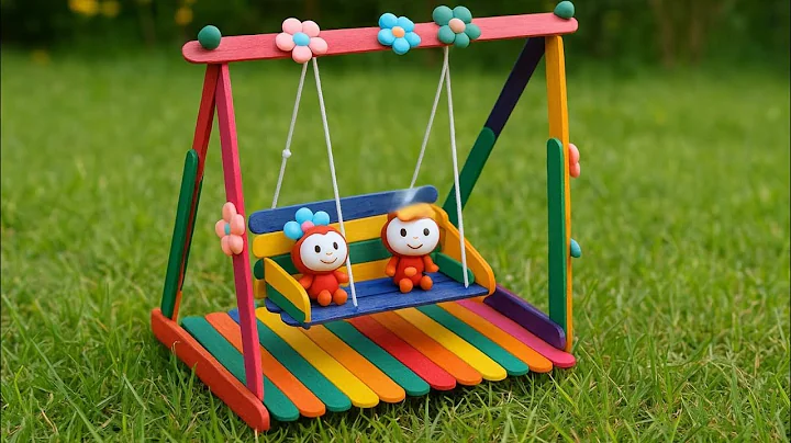 How to make swing with popsicle Stick | Ice Cream Stick Jhula Making | DIY easy Jhula