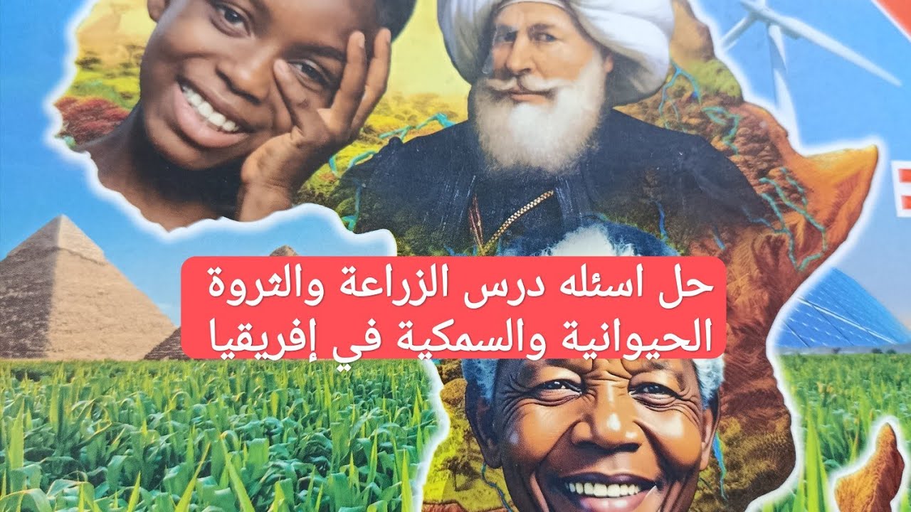 حل تدريبات درس الزراعه والثروه الحيوانيه والسمكيه في افريقيا الترم الثاني  اع  2026 كتاب الامتحان  