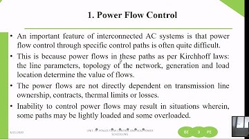 (power system operation and control) video 10