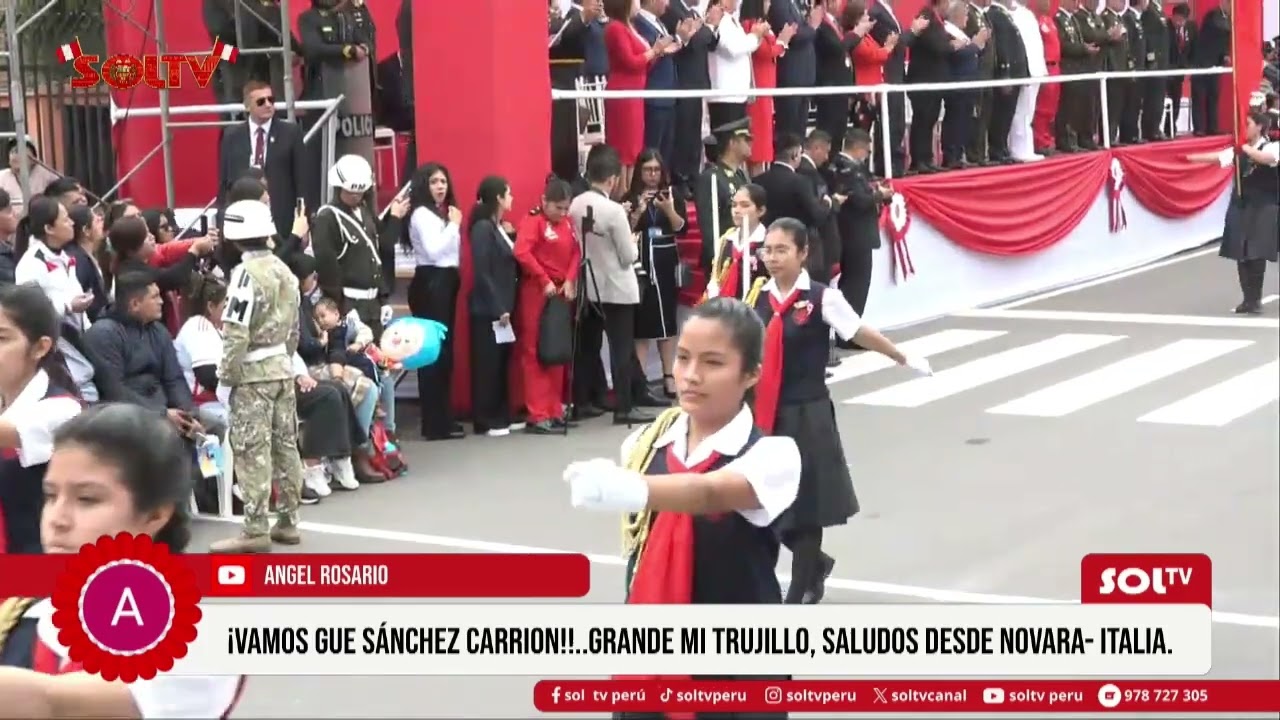 Trujillo: presentación de la Institución Educativa Santa Rosa en el Desfile Cívico Militar 2025