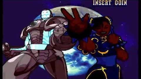 Marvel vs Capcom 1 ( Arcade ) - Shadow Lady / War Machine Playthrough ( Aug 14, 2018 )