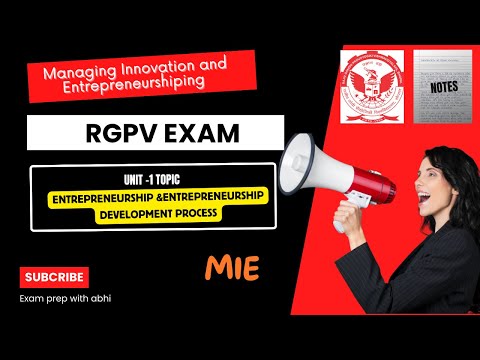 Entrepreneurship & Entreprene﻿urship Development process ? RGPV MIE unit 2