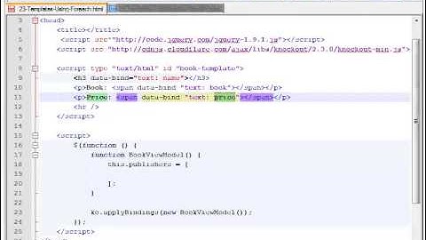Knockout Templates Foreach