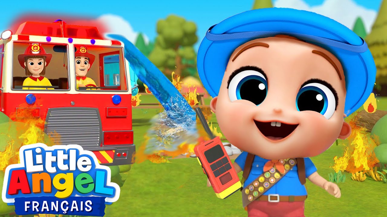 Feu Au Camping Les Pompiers Arrivent Comptines Pour Bebe Little Angel Francais Youtube