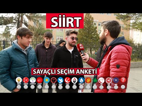 SİİRT SAYAÇLI SEÇİM ANKETİ: Siirt'te Hangi Parti Önde