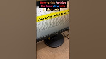 Hide / Unhide the data in excel with shortcuts😱✅ #shorts #shortsvideo #youtubeshorts