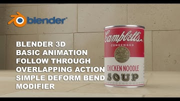Blender 3D Basic Animation Follow Through & Overlapping Action Bend Modifier