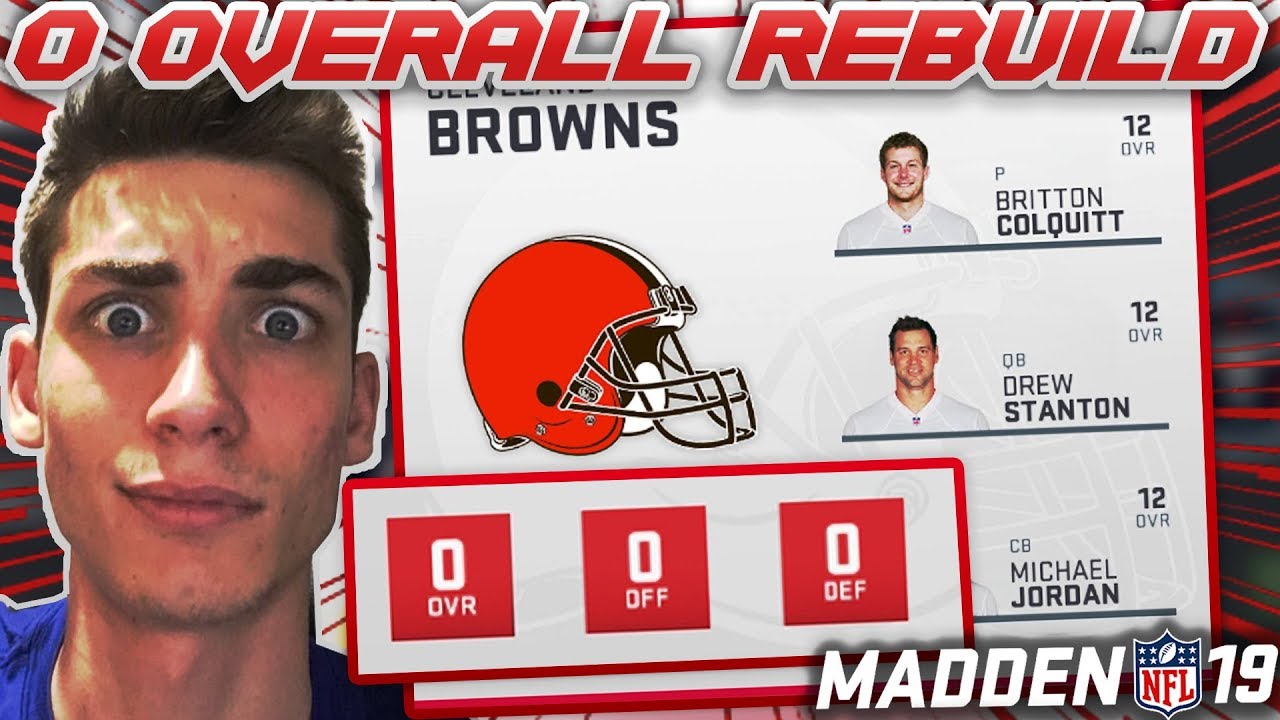 Hardest Rebuild on Madden 19! Rebuilding a 0 Overall Team! YouTube
