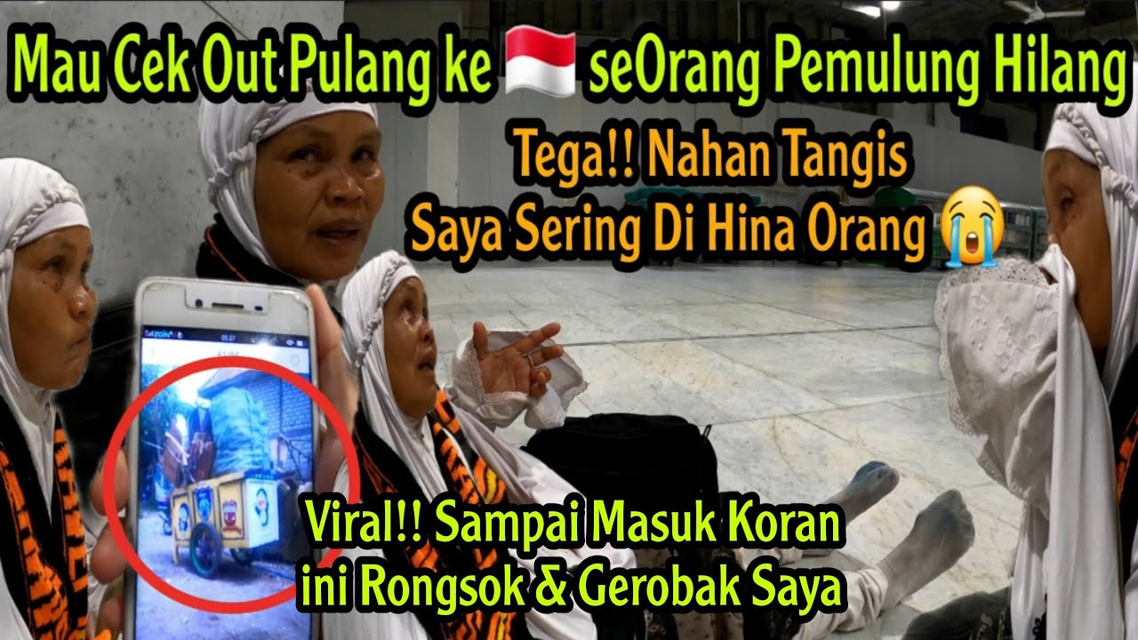 TAHAN TANGIS😭 HILANG SENDIRIAN SAAT MAU PULANG KE 🇲🇨. TEGA!! SAYA SERING DI HINA KARNA PEMULUNG 😭