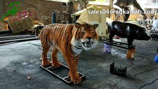 Life size realise robotic animatronic animal tiger for sale