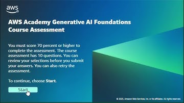 AWS Academy Generative AI Foundations Course : Course Assessment Quiz Answers