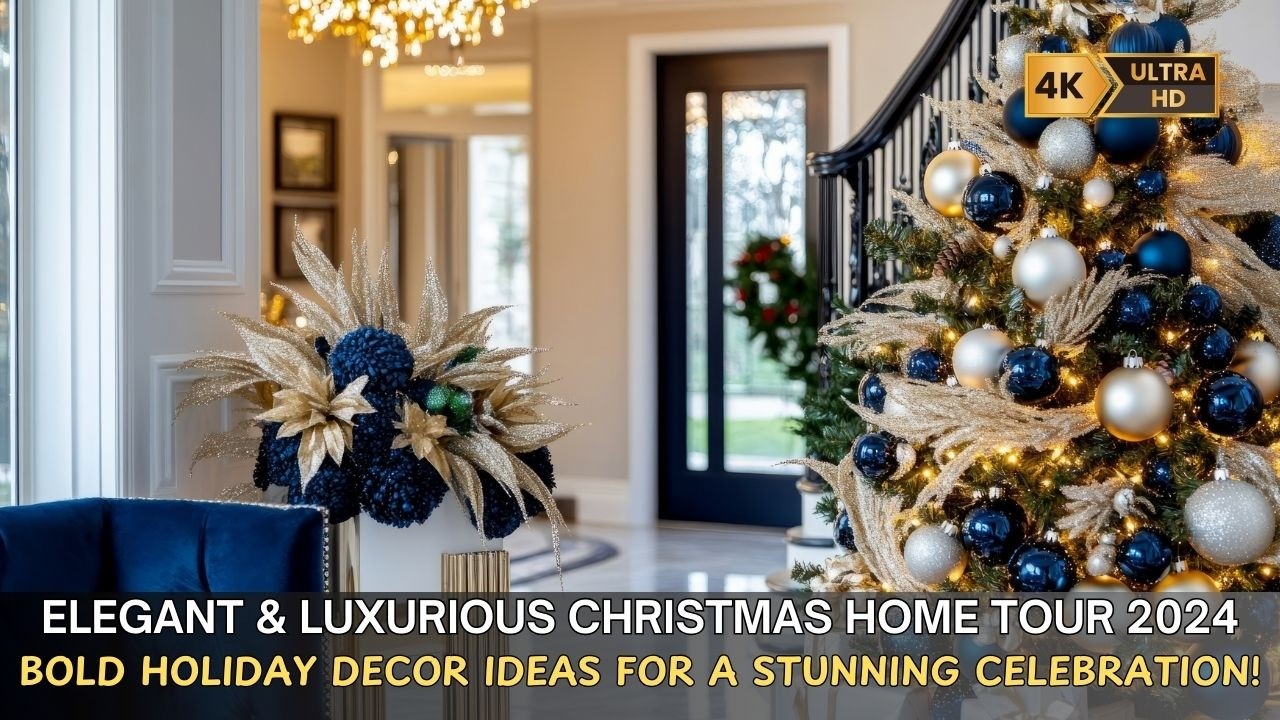 Elegant & Luxurious Christmas Home Tour 2024: Bold Holiday Decor Ideas ...