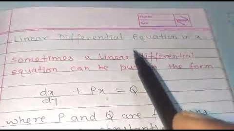 linear differential Equation 5