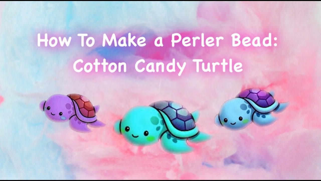 How To Make A PerlerBead: Cotton Candy Turtle - YouTube