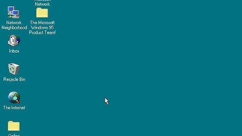 Windows 95 Startup and Shutdown with screen