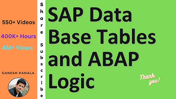 All SAP Table Videos Combo Video || SAP Tables for storing the data base and self-learning || SAP
