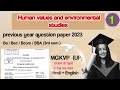 1. human values and environmental studies ba bsc bcom bba 3rd sem 2025 / MGKVP co curricular 3rd sem