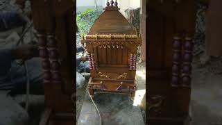 A beautiful Teak wood Mandir for Home(সেগুন কাঠ)