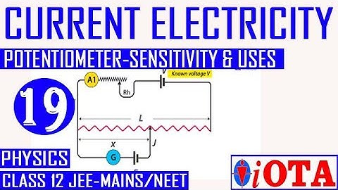 POTENTIOMETER-SENSITIVITY & USES | L-19 | CURRENT ELECTRICITY | PHYSICS | CLASS-12