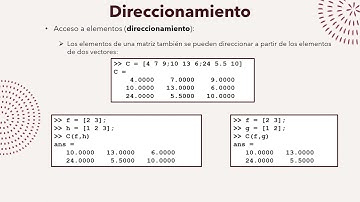 MATLAB: Direccionar y modificar vectores y matrices