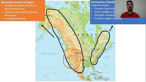 Como é o relevo da parte ocidental da América do Norte?
