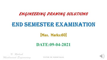 ENGINEERING DRAWING ESE(KITSW) QUESTION PAPER WITH SOLUTIONS (09.04.2021)