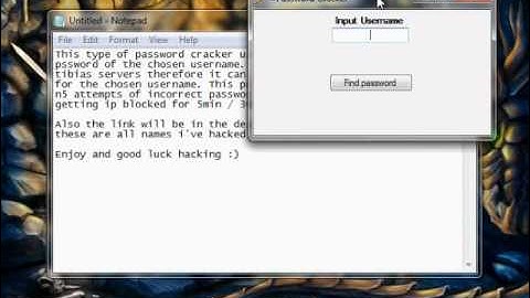 Tibia Password Crack 2011!