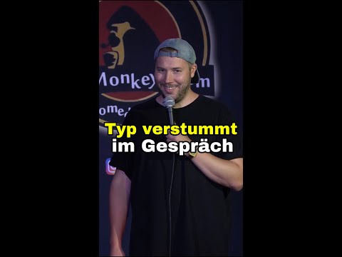 Typ verstummt im Gespräch