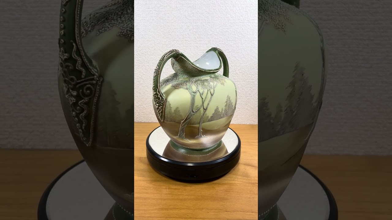 オールドノリタケ ホワイトウッドランド 花瓶 Noritake - YouTube