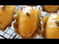 裏ごし無し！生クリーム無しでしっとり美味しい黄金色のスイートポテトの作り方／Sweet potato recipe