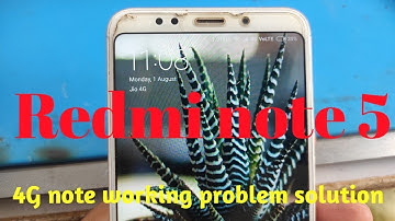 Redmi Note 5 4G Network Problem Solution