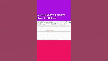 How to Create Save and Delete Macro in Excel | VBA Tutorial for Beginners 2025