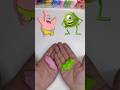 Mike Wazowski vs. Patrick Star vs. Mrs. Potato Head!Clay Mixing! 🎵 Guess theColor #shorts