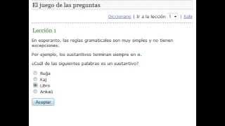 Lección 1 del Juego de las preguntas – Aprende ESPERANTO rápidamente
