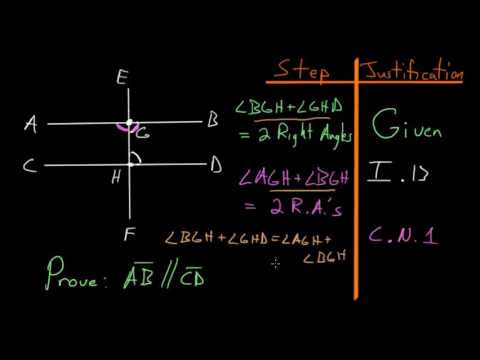 Euclid's Elements Book 1: Proposition 28 Part 2, Parallel Lines 3