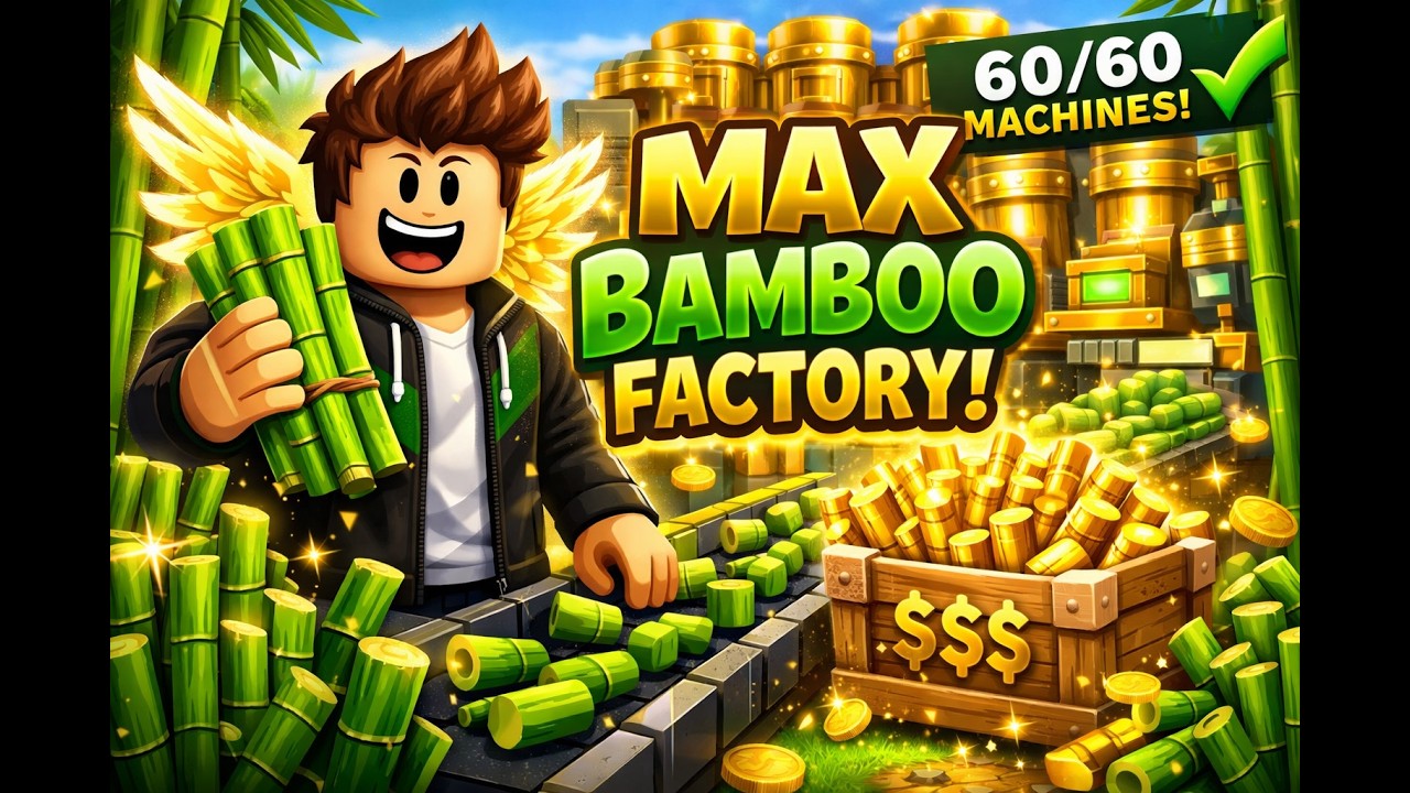 Max Machine I Built the ULTIMATE Bamboo Factory (Max Machines + GOLD Upgrades ...