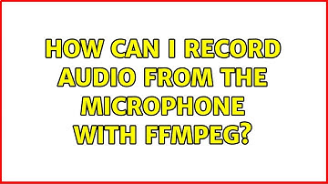 How can I record audio from the microphone with ffmpeg?