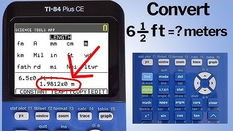 TI 84 Plus CE How to Convert Lengths from One Unit to Another Unit