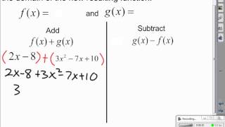 2013.2014 Honors Algebra 2 Notes 6.4 Basic Operations with Functions