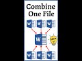 Combine Multiple Word Files to One File தமிழில் #shorts #computertips #word
