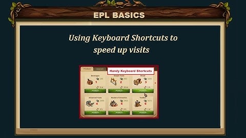 Elvenar Basics - Using Keyboard Shortcuts to Speed Up Visits