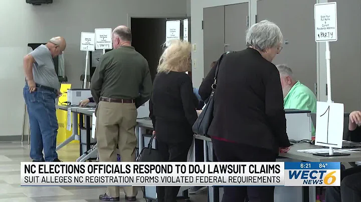 NC State Board of Elections responds after U.S. DOJ files lawsuit for allegedly failing to mainta...