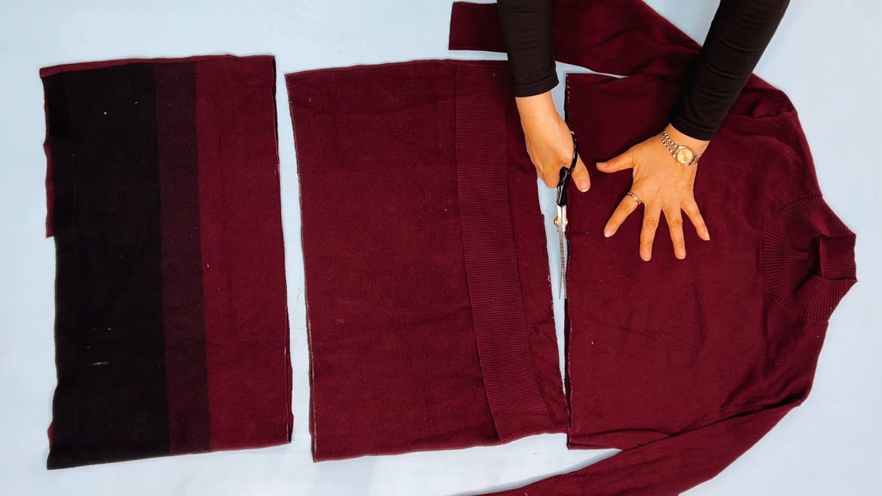 Выброшенное трикотажное платье превращается в четыре удивительных предмета.