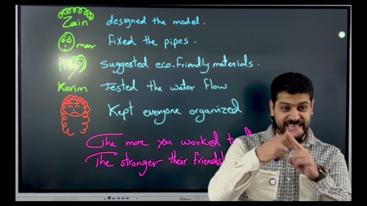 مراجعة قصة اولى اعدادى / The Dream Team  هتخلص وتكون صاممها قول ورايا وسلام لو بتكتب