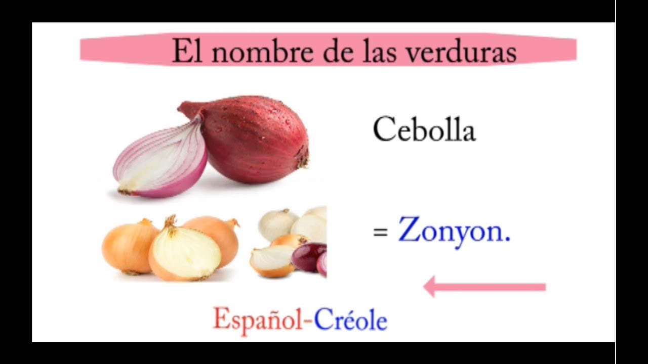 Non legim yo  ou vejetal yo an kreyòl = El nombre de las verduras en criollo  ( Español-Créole  11)