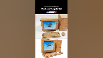 AMAZING CARDBOARD COMPUTER SET #shorts #computer #pc