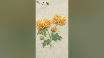 Học nhanh Mũi Thêu Xoắn Bọ thêu Hoa Cúc