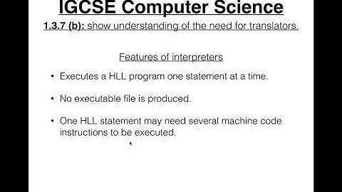 61 IGCSE Computer Science Tutorial  1 3 7 b – Translators